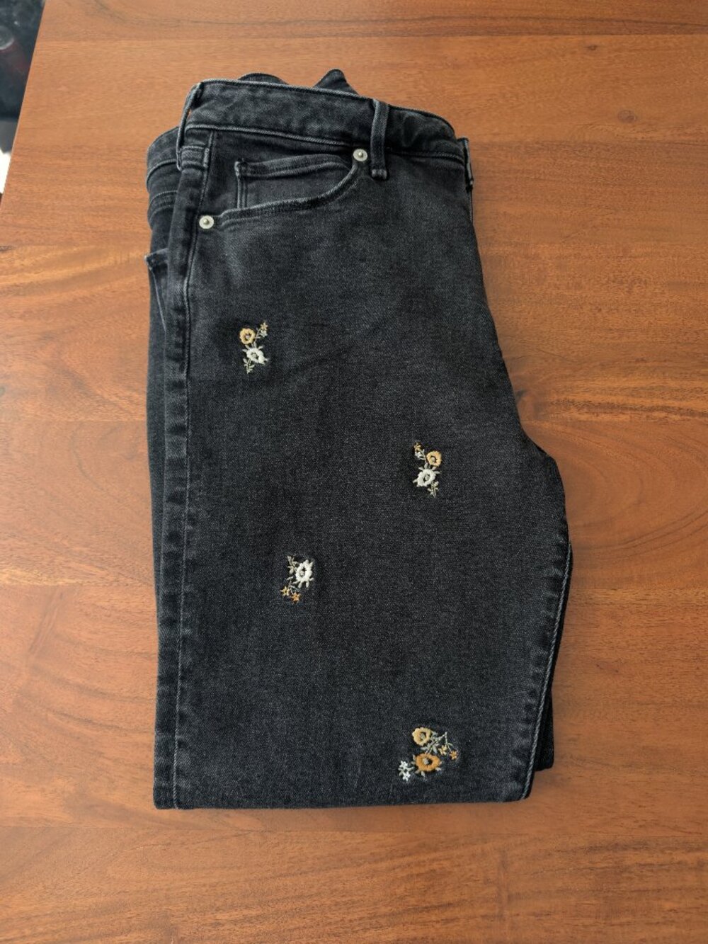 Abercrombie & Fitch High Rise Super Skinny Ankle Jeans Floral Embroidered 29/8